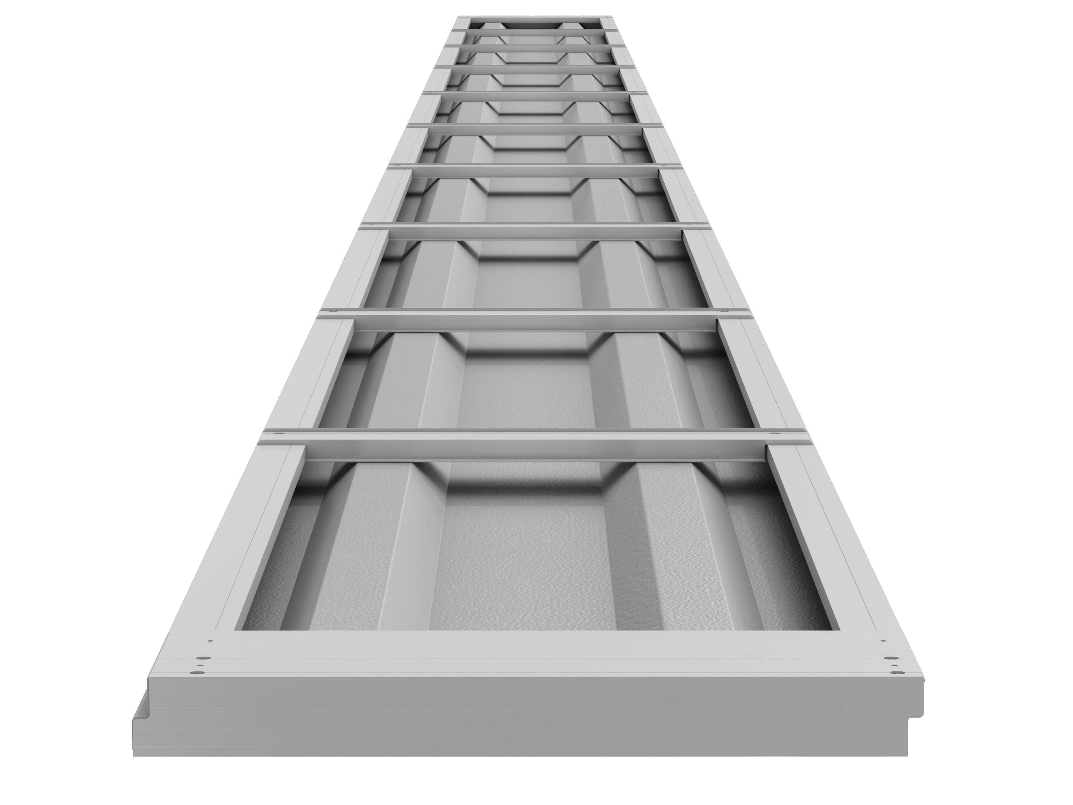 由 0.4 毫米厚的钢板或 0.6 毫米厚的铝板制成的单层门板。